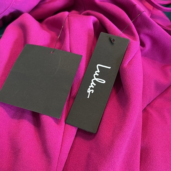 Instant Sultriness Magenta Sleeveless Strappy Back Mini Dress by Lulus. Size XL! - Picture 5 of 5